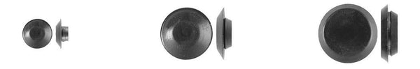 Black Flush Type Hole Plugs - 1 3/4" Hole 2 1/8" Head Dia.: 25 per Bag