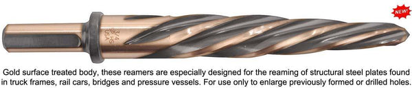 Gold Fast Spiral Reamers - 1" Dia 7/8" Min Hole Size: 1 per Ea